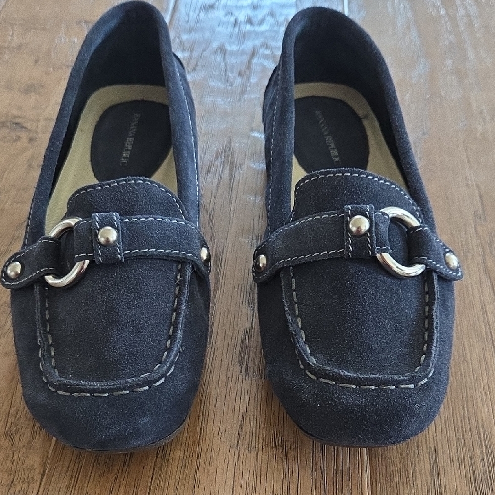 Banana Republic Navy Suede Bit Loafers - Picture 4 of 11
